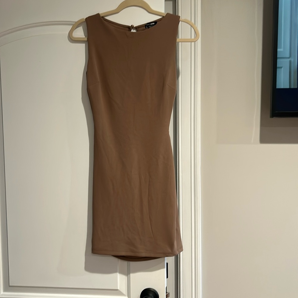 Sexy open back, leg slit dress